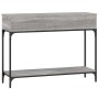 Mesa consola madera de ingeniería gris Sonoma 100x30,5x75 cm