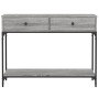 Mesa consola madera de ingeniería gris Sonoma 100x34,5x75 cm