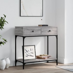 Mesa consola madera de ingeniería gris Sonoma 75x34,5x75 cm Mesa consola madera de ingeniería gris Sonoma 75x34,5x75 cm