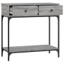 Mesa consola madera de ingeniería gris Sonoma 75x34,5x75 cm