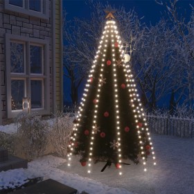 Red de luces de árbol de Navidad 250 LEDs blanco frío 250 cm