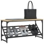 Mueble zapatero madera de ingeniería roble Sonoma 90x30x45 cm