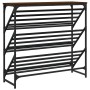 Mueble zapatero madera de ingeniería marrón roble 90x30x85 cm