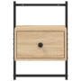 Mesita de noche de pared roble Sonoma 35x30x51 cm