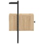 Mesita de noche de pared roble Sonoma 35x30x51 cm