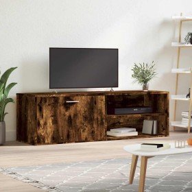 Mueble de TV madera de ingeniería roble ahumado 120x34x37 cm Mueble de TV madera de ingeniería roble ahumado 120x34x37 cm