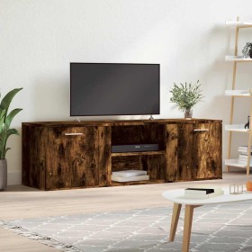 Mueble de TV madera de ingeniería roble ahumado 120x34x37 cm Mueble de TV madera de ingeniería roble ahumado 120x34x37 cm