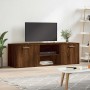 Mueble de TV madera de ingeniería marrón roble 120x34x37 cm en Muebles TV | Comprar online en Foro24
