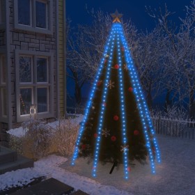 Red de luces de árbol de Navidad 400 LEDs azul 400 cm