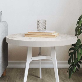 Tablero de mesa redondo madera maciza de pino blanco Ø50x3 cm Tablero de mesa redondo madera maciza de pino blanco Ø50x3 cm