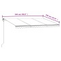 Toldo retráctil automático azul y blanco 500x350 cm