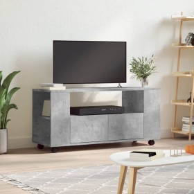Mueble de TV madera de ingeniería gris hormigón 102x34,5x43 cm Mueble de TV madera de ingeniería gris hormigón 102x34,5x43 cm