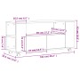 Mueble para TV madera de ingeniería roble ahumado 102x34,5x43cm en Muebles TV | Comprar online en Foro24