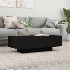 Mesa de centro madera de ingeniería negro 100x49,5x31 cm Mesa de centro madera de ingeniería negro 100x49,5x31 cm