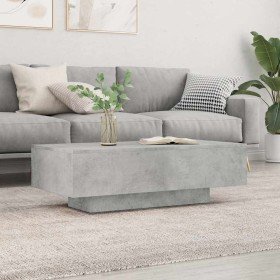 Mesa de centro madera de ingeniería gris hormigón 100x49,5x31cm Mesa de centro madera de ingeniería gris hormigón 100x49,5x31cm