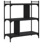 Librería de 3 estantes madera de ingeniería negro 76x32x88 cm en Librerías y estanterías | Comprar online en Foro24