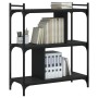 Librería de 3 estantes madera de ingeniería negro 76x32x88 cm en Librerías y estanterías | Comprar online en Foro24