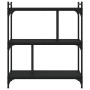 Librería de 3 estantes madera de ingeniería negro 76x32x88 cm en Librerías y estanterías | Comprar online en Foro24