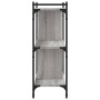 Librería 3 estantes madera ingeniería gris Sonoma 76x32x88 cm en Librerías y estanterías | Comprar online en Foro24