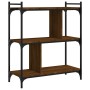 Librería 3 estantes madera ingeniería marrón roble 76x32x88 cm en Librerías y estanterías | Comprar online en Foro24