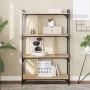 Librería 4 estantes madera ingeniería roble Sonoma 76x32x123 cm en Librerías y estanterías | Comprar online en Foro24