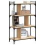 Librería 4 estantes madera ingeniería roble Sonoma 76x32x123 cm en Librerías y estanterías | Comprar online en Foro24