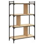 Librería 4 estantes madera ingeniería roble Sonoma 76x32x123 cm en Librerías y estanterías | Comprar online en Foro24