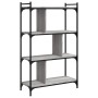 Librería 4 estantes madera ingeniería gris Sonoma 76x32x123 cm en Librerías y estanterías | Comprar online en Foro24