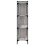 Librería 4 estantes madera ingeniería gris Sonoma 76x32x123 cm en Librerías y estanterías | Comprar online en Foro24