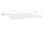 Toldo automático con LED sensor de viento crema 500x350 cm