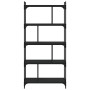 Librería de 5 estantes madera de ingeniería negro 76x32x158 cm