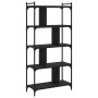Librería de 5 estantes madera de ingeniería negro 76x32x158 cm