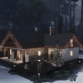 Eiszapfen-Lichtvorhang, 10 m, 400 warmweiße LEDs, 8 Funktionen von vidaXL, Weihnachtsbeleuchtung - Ref: Foro24-328908, Preis:...