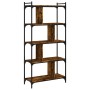 Librería 5 estantes madera ingeniería roble ahumado 76x32x158cm en Librerías y estanterías | Comprar online en Foro24