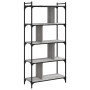 Librería 5 estantes madera ingeniería gris Sonoma 76x32x158 cm en Librerías y estanterías | Comprar online en Foro24