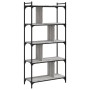 Librería 5 estantes madera ingeniería gris Sonoma 76x32x158 cm en Librerías y estanterías | Comprar online en Foro24