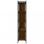 Librería 5 estantes madera ingeniería marrón roble 76x32x158 cm