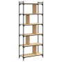 Librería 6 estantes madera ingeniería roble Sonoma 76x32x192 cm en Librerías y estanterías | Comprar online en Foro24