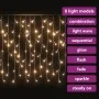 Icicle curtain lights 10m 400 warm white LEDs 8 functions by vidaXL, Christmas lights - Ref: Foro24-328908, Price: 36,52 €, D...