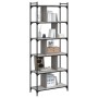 Librería 6 estantes madera ingeniería gris Sonoma 76x32x192 cm en Librerías y estanterías | Comprar online en Foro24