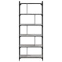 Librería 6 estantes madera ingeniería gris Sonoma 76x32x192 cm en Librerías y estanterías | Comprar online en Foro24