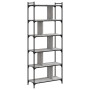 Librería 6 estantes madera ingeniería gris Sonoma 76x32x192 cm en Librerías y estanterías | Comprar online en Foro24
