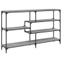 Mesa consola madera contrachapada gris Sonoma 160x32x95 cm