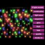 Eiszapfen-Lichtvorhang, 10 m, 400 farbige LEDs, 8 Funktionen von vidaXL, Weihnachtsbeleuchtung - Ref: Foro24-328915, Preis: 3...