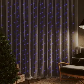 Icicle curtain lights 3x3 m 300 blue LEDs 8 functions by vidaXL, Christmas lights - Ref: Foro24-328930, Price: 20,73 €, Disco...