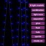 Icicle curtain lights 3x3 m 300 blue LEDs 8 functions by vidaXL, Christmas lights - Ref: Foro24-328930, Price: 21,05 €, Disco...