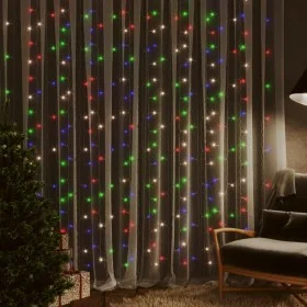 Light curtain 3x3 m 300 colored LEDs 8 functions by vidaXL, Christmas lights - Ref: Foro24-328932, Price: 23,43 €, Discount: %