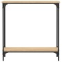 Mesa consola roble Sonoma 75x22,5x75 cm madera de ingeniería