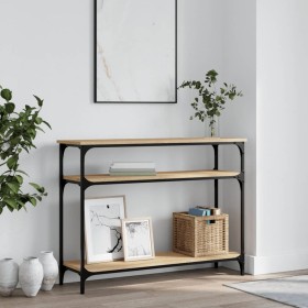 Mesa consola madera de ingeniería roble Sonoma 100x29x75 cm Mesa consola madera de ingeniería roble Sonoma 100x29x75 cm
