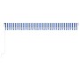 Toldo automático LED sensor de viento azul y blanco 600x350 cm